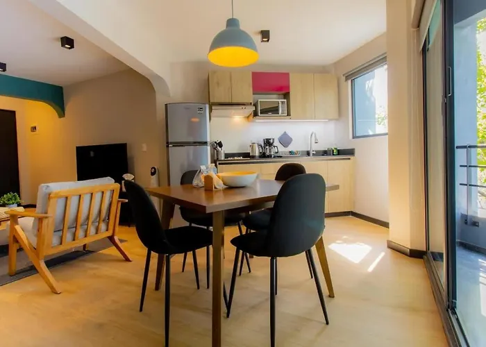 Jm 202 Capitalia 1br Terrace Style And Photogenic Escandon Apartamento *