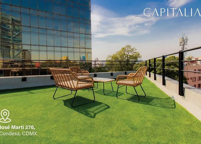 Apartamento Jm 202 Capitalia 1br Terrace Style And Photogenic Escandon Cidade do México