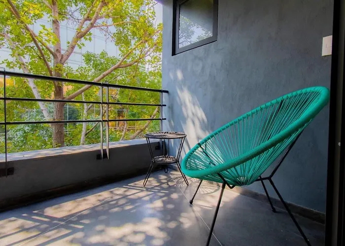 Jm 202 Capitalia 1br Terrace Style And Photogenic Escandon Apartamento